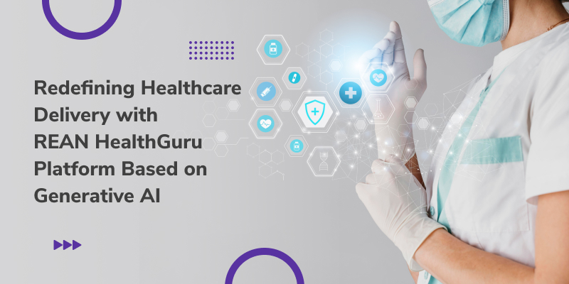 A female healthcare professional interacting with AI-driven healthcare icons on a virtual screen, showcasing innovation and technology in healthcare management..